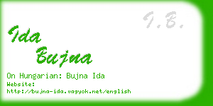 ida bujna business card